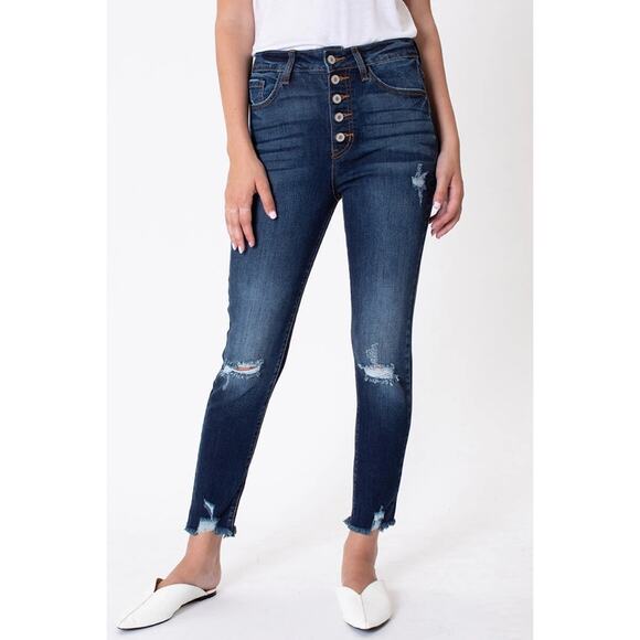 Kancan NWT Karlee Ultra High Rise Ankle Skinny Jeans - Picture 1 of 8